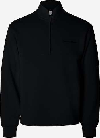 SELECTED HOMME Sweatshirt 'HANKIE' in Black: front