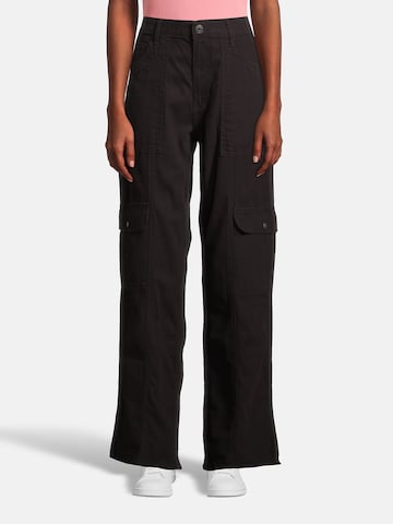 AÉROPOSTALE Loose fit Cargo trousers in Black: front