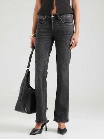 WEEKDAY Bootcut Jeans 'Tension' in Zwart: voorkant