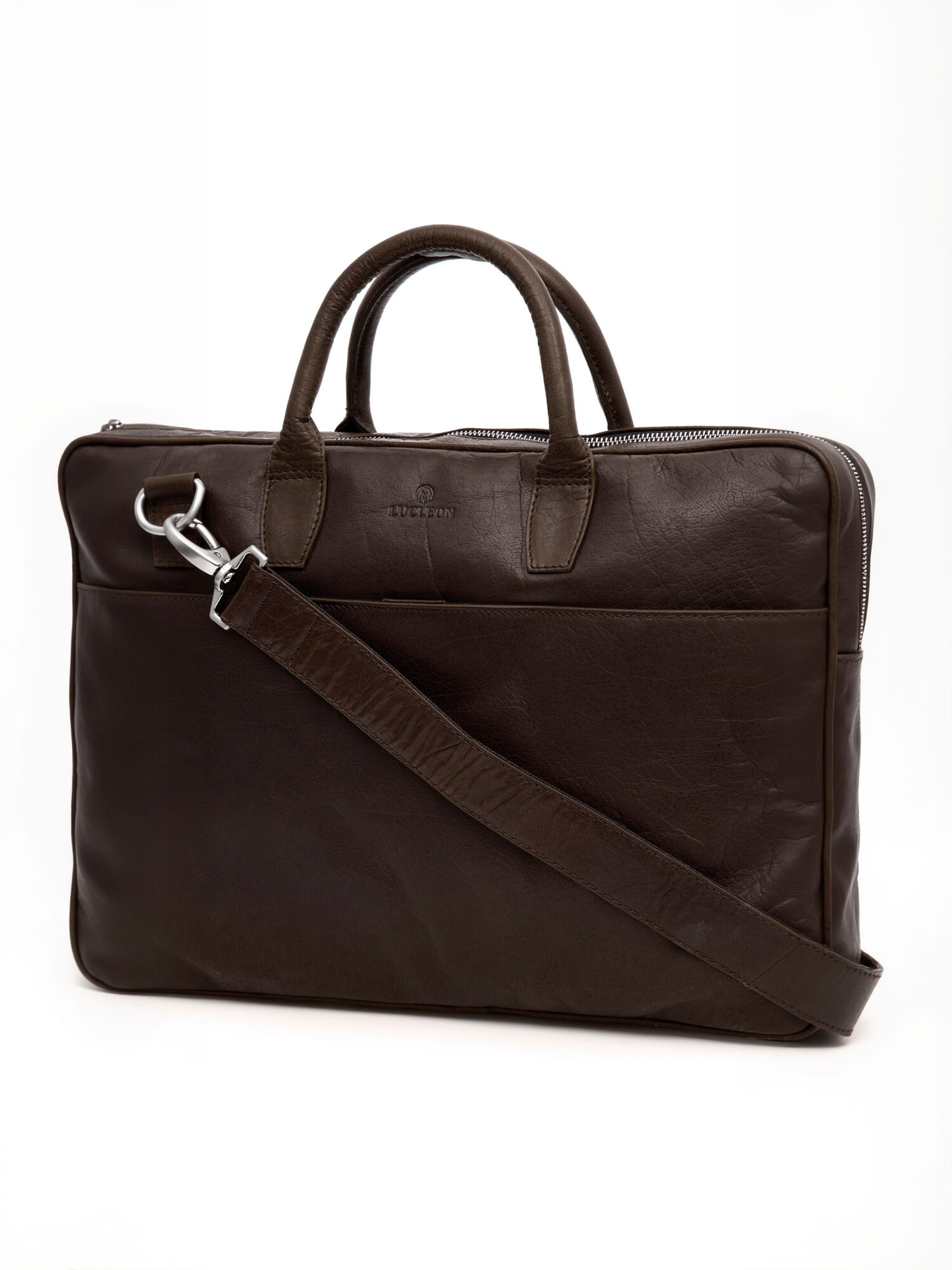 Lucleon Laptoptas ' Montreal ' in Bruin: voorkant