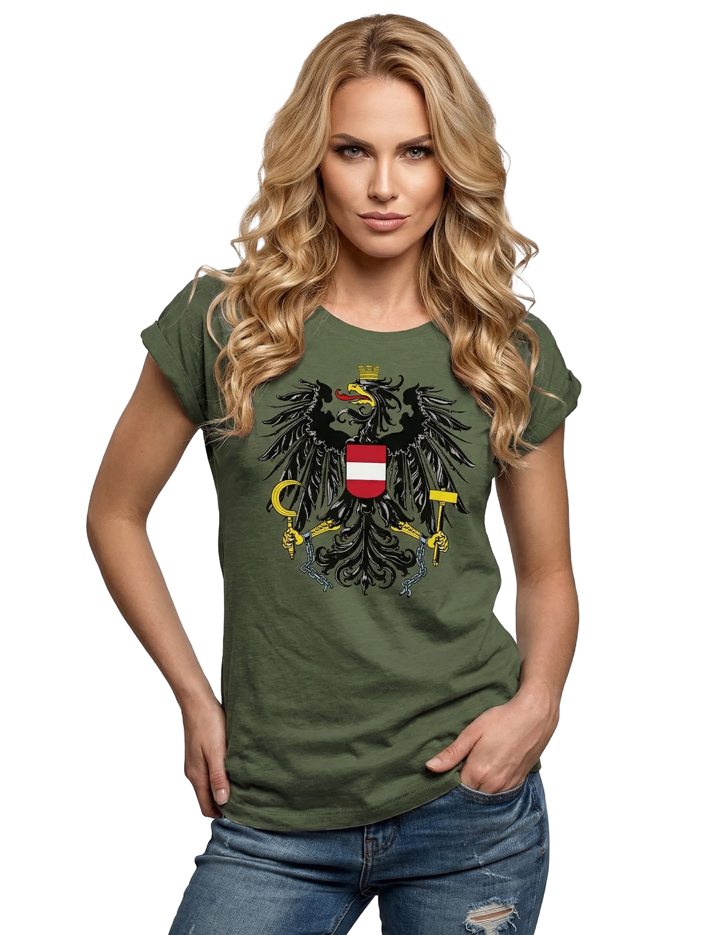 MAKAYA Shirt 'AT-Adler' in Green: front