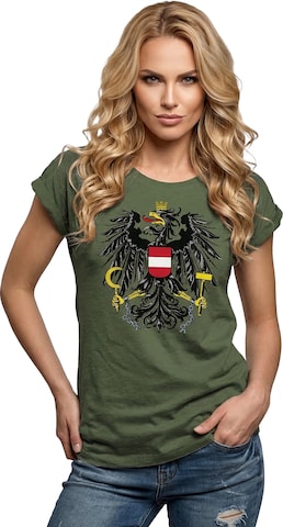 MAKAYA Shirt 'AT-Adler' in Green: front