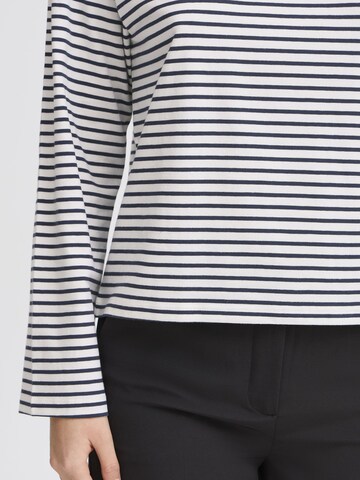 ICHI Shirt 'BOATNECK LS' in White