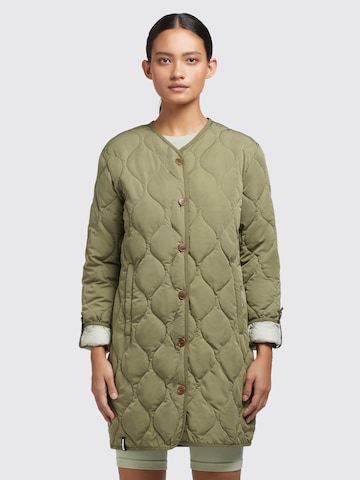 Manteau mi-saison khujo en vert : devant