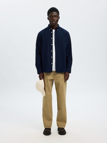 SELECTED Regular fit Button Up Shirt 'SLHRich' in Blue
