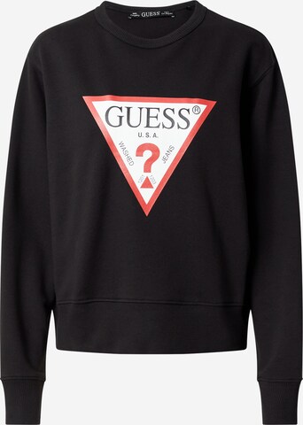 GUESS - Sweatshirt em preto: frente