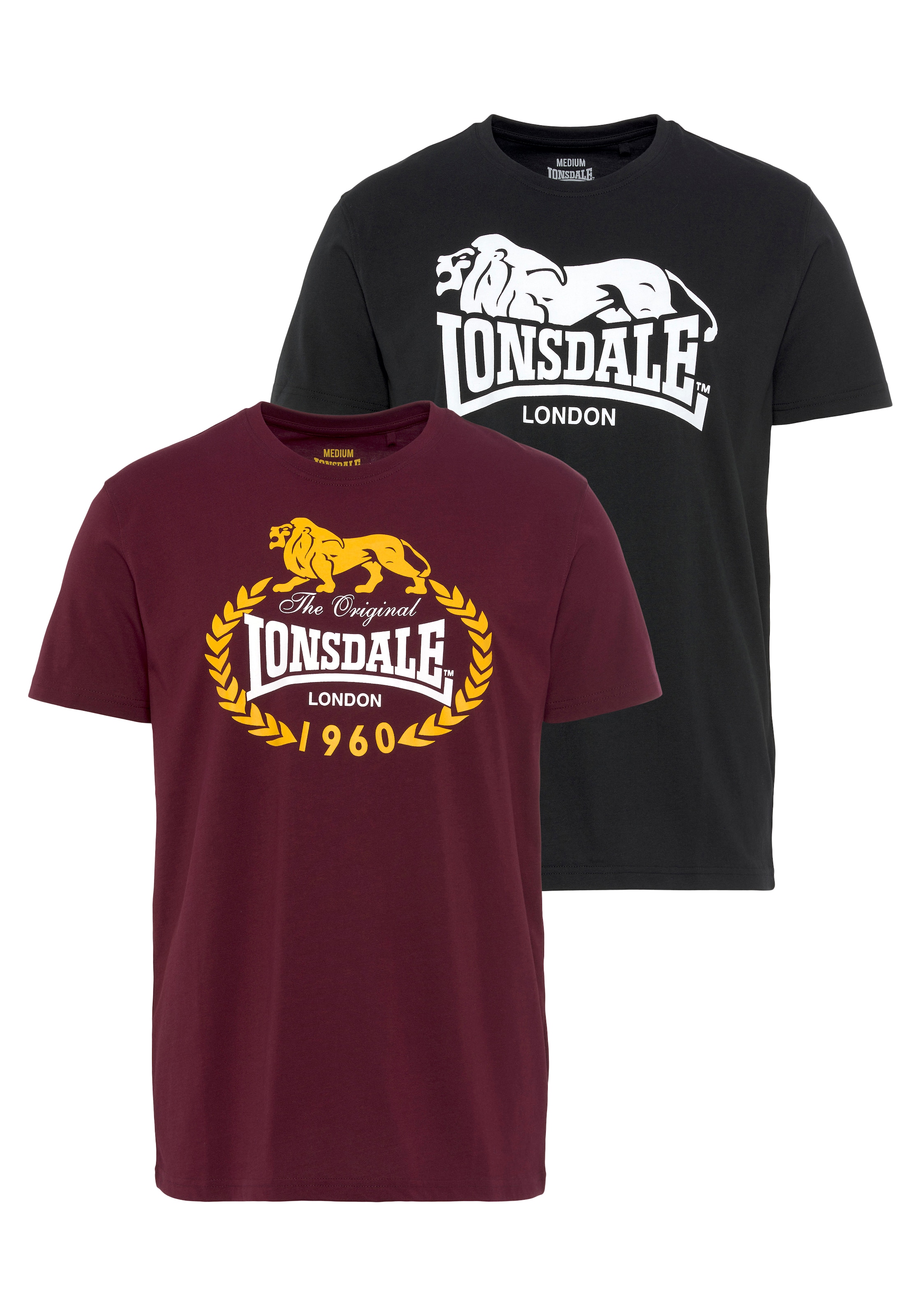 LONSDALE - Camisa 'Ecclaw' em vermelho: frente