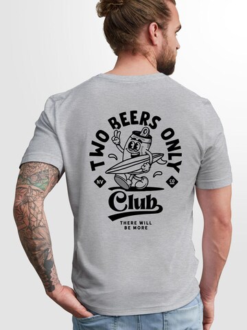 Neverless Shirt 'Two Beers only' in Grey