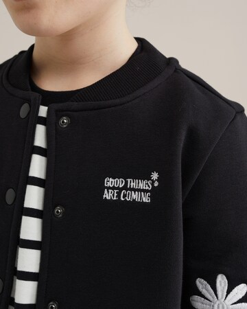 WE Fashion - Sudadera con cremallera en negro