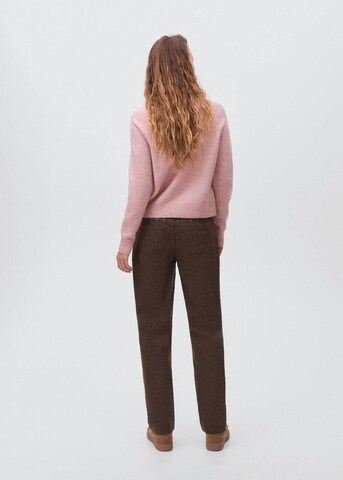 MANGO TEEN Pullover 'Eyelet' in Pink