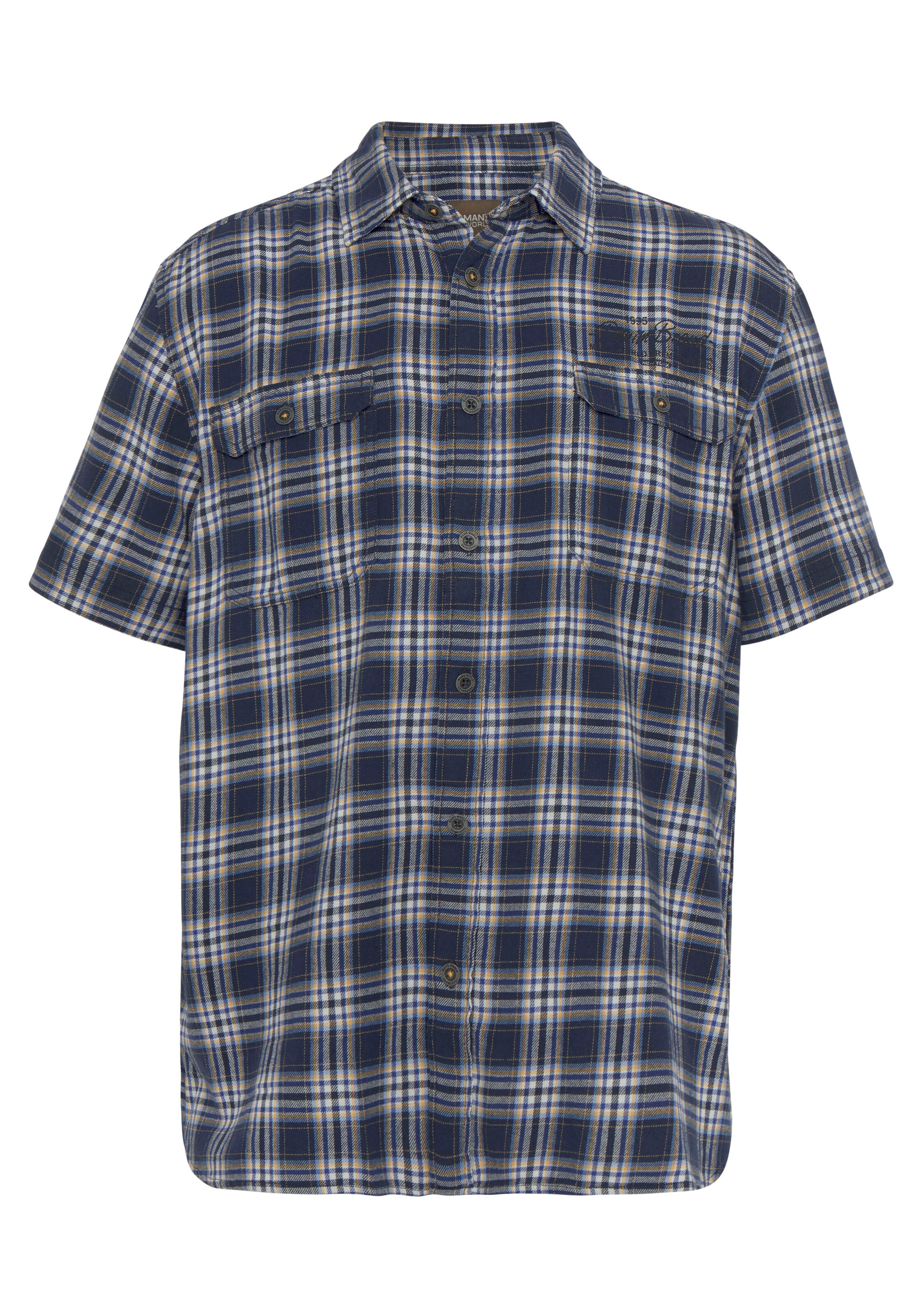 Man's World Regular Fit Hemd in Blau: Vorderseite