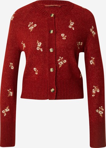 Cardigan Abercrombie & Fitch en rouge : devant