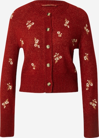 Cardigan Abercrombie & Fitch en rouge : devant