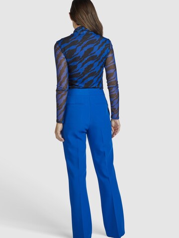 MARC AUREL Flared Pleated Pants in Blue