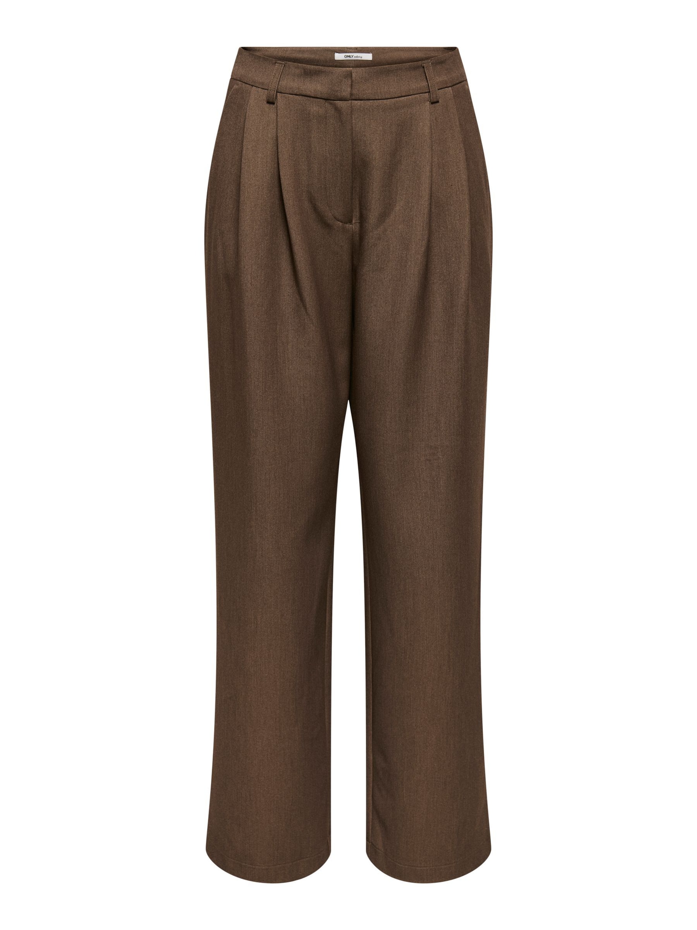 Pantaloni con pieghe 'HATTIE' di ONLY in marrone: frontale