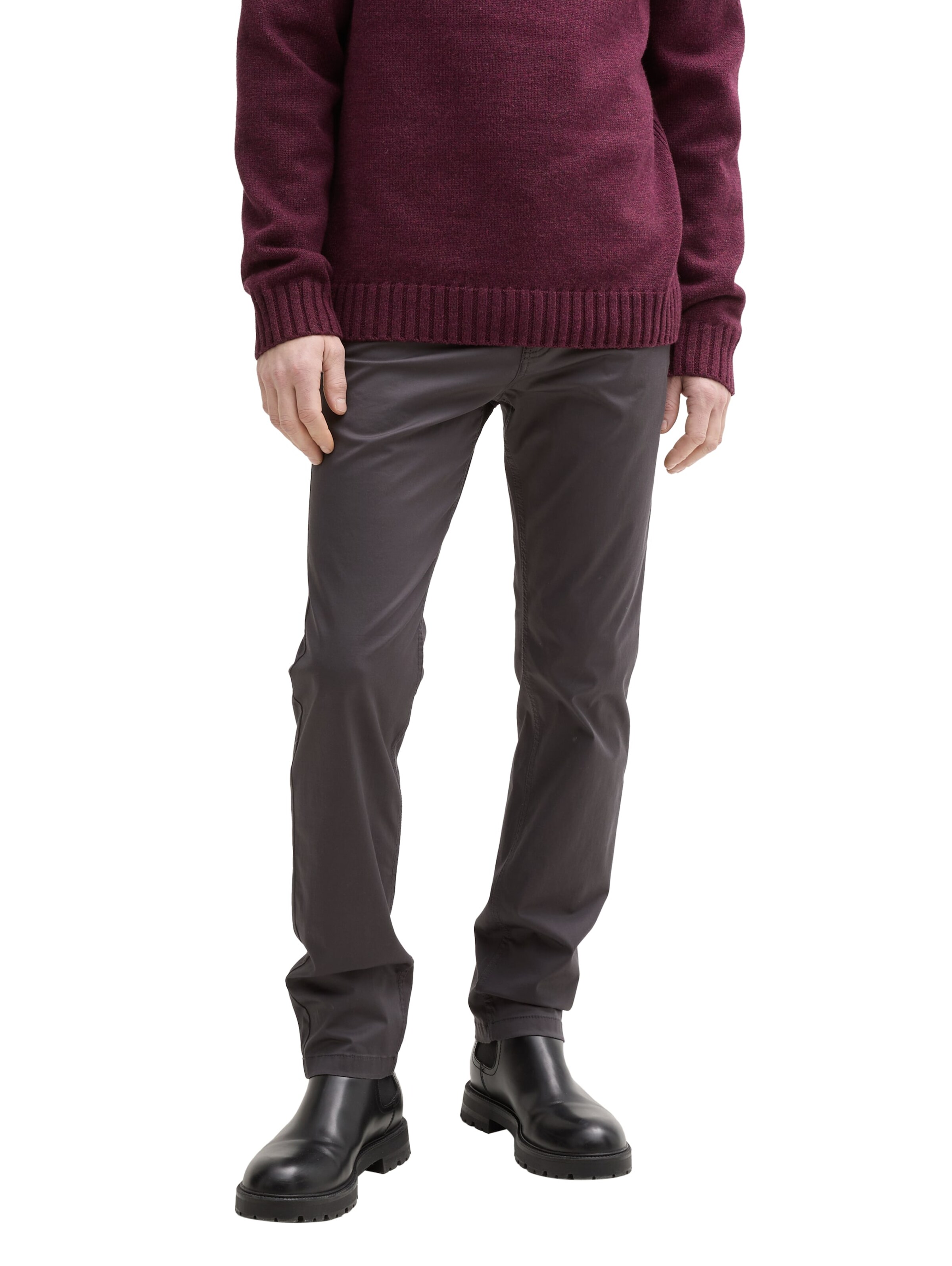 TOM TAILOR Slimfit Hose 'Josh' in Grau: Vorderseite