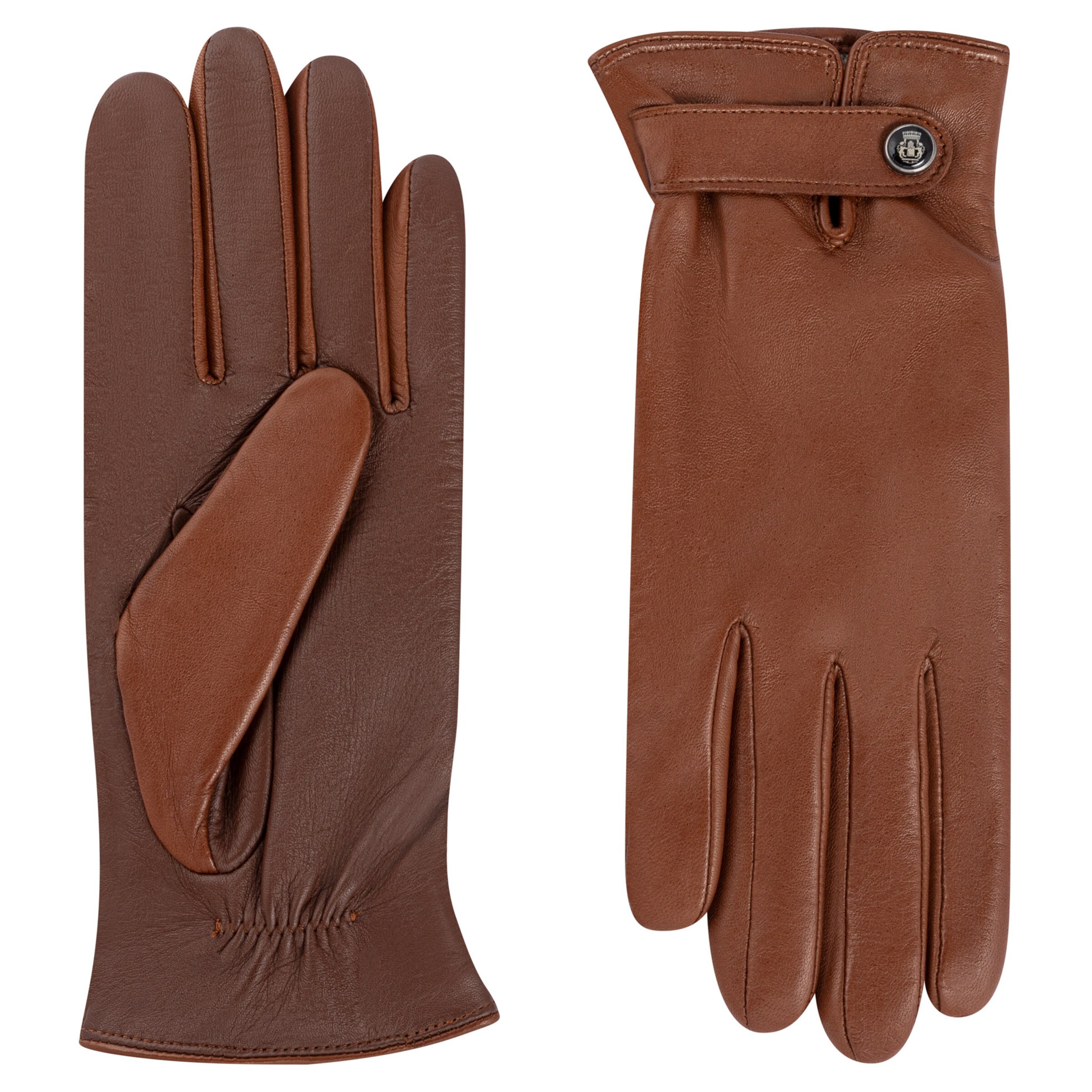Roeckl Full finger gloves 'DRESDEN TOUCH' in Brown: front
