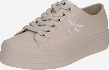 Calvin Klein Jeans Sneakers in Beige: front