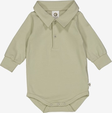 Müsli by GREEN COTTON Romper/Bodysuit 'Polo-Langarm' in Green: front