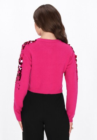 faina Gebreid vest 'Fashion Look' in Roze