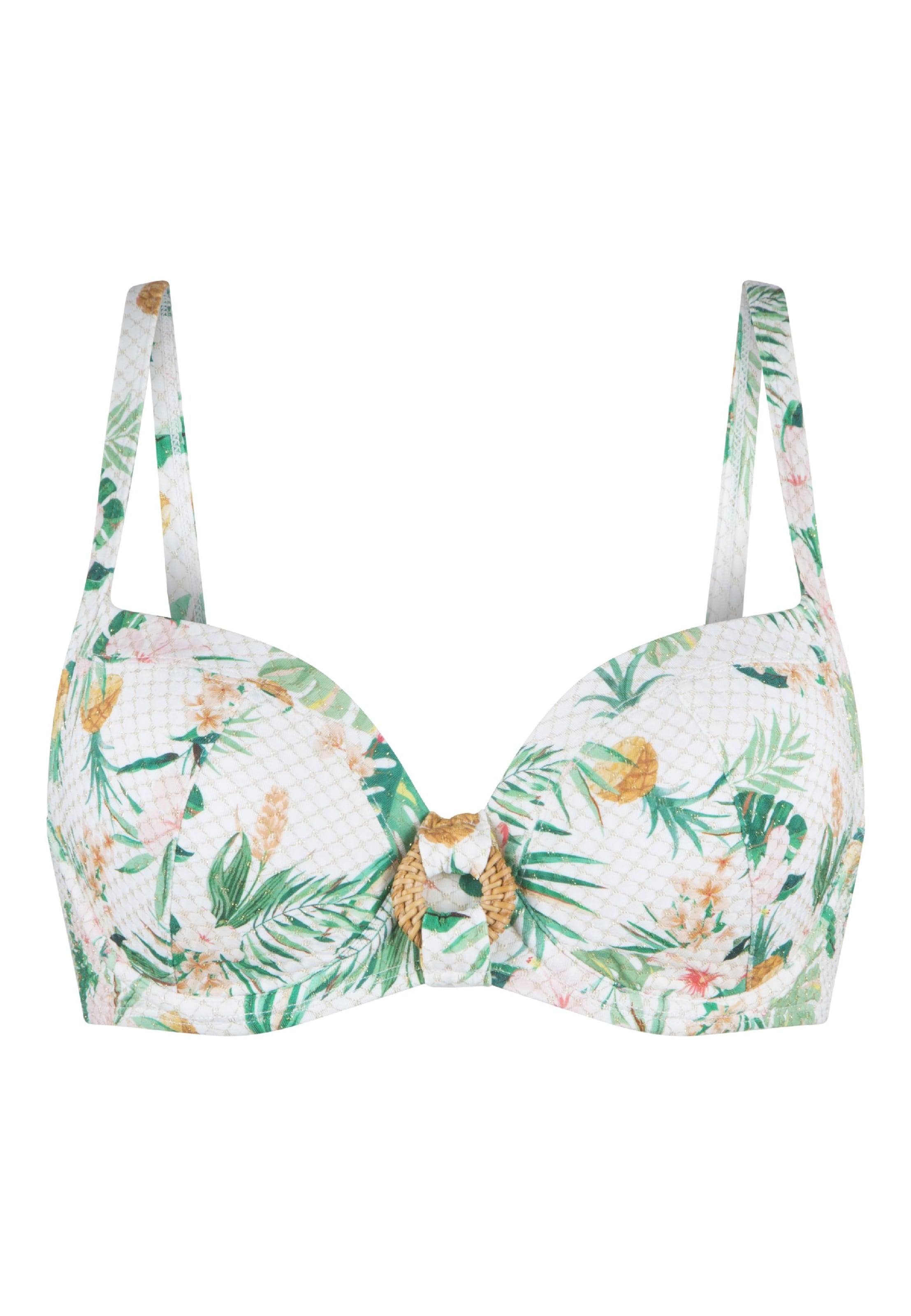 LingaDore Top de bikini en camelo / jade / rosa pastel / blanco, Vista del producto