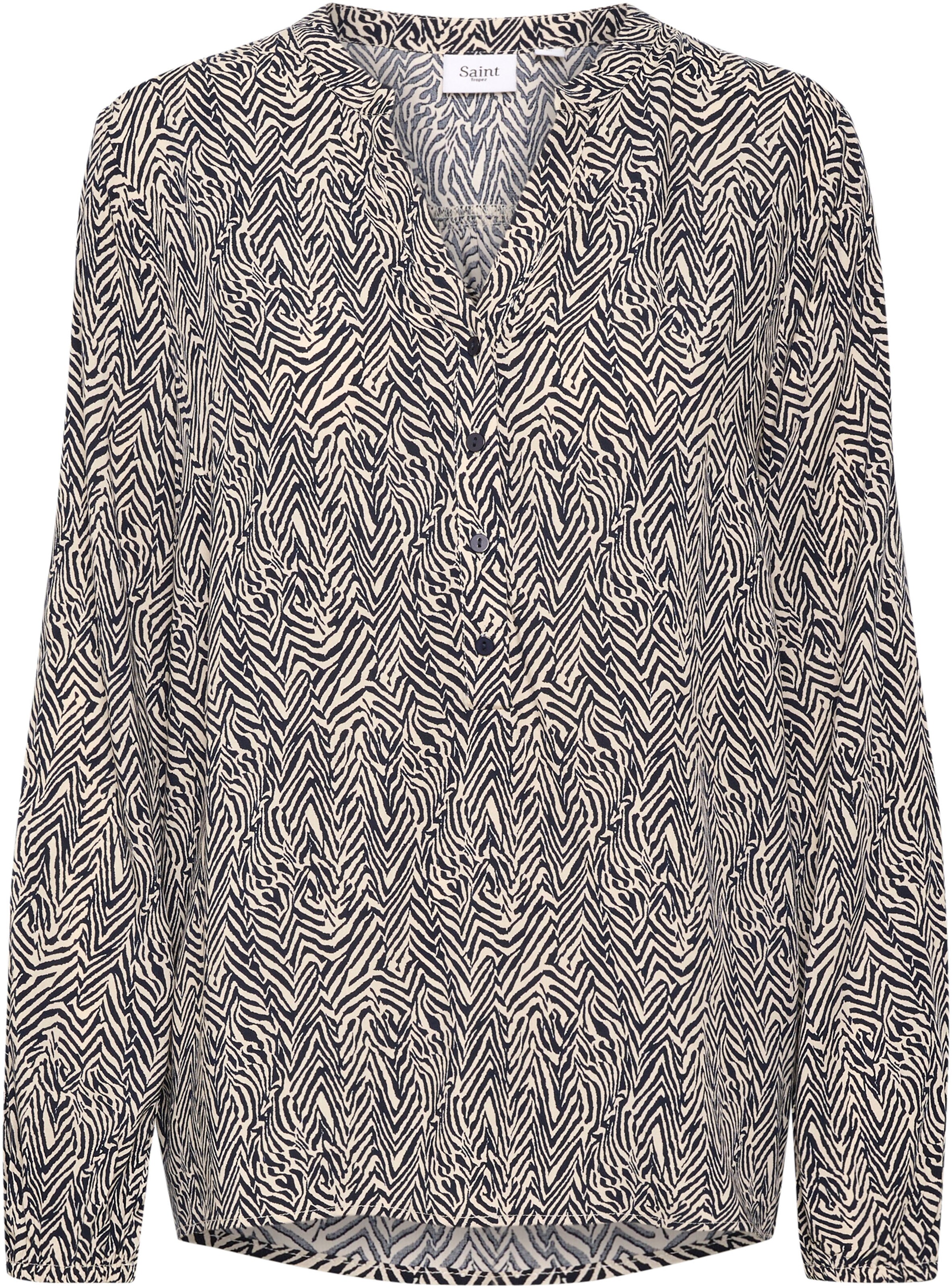 SAINT TROPEZ Bluse in Schwarz: Vorderseite