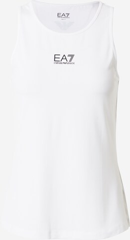 Haut de sport EA7 Emporio Armani en blanc : devant