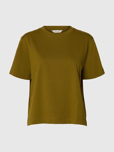 SELECTED T-shirt 'SLFEssential' en M en olive, Vue avec produit