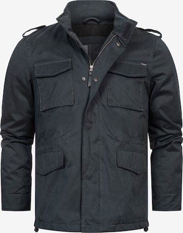 INDICODE JEANS Between-Season Jacket in Black: front