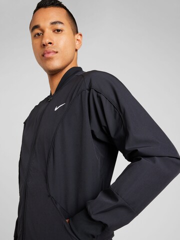 NIKE Sports sweat jacket in Black