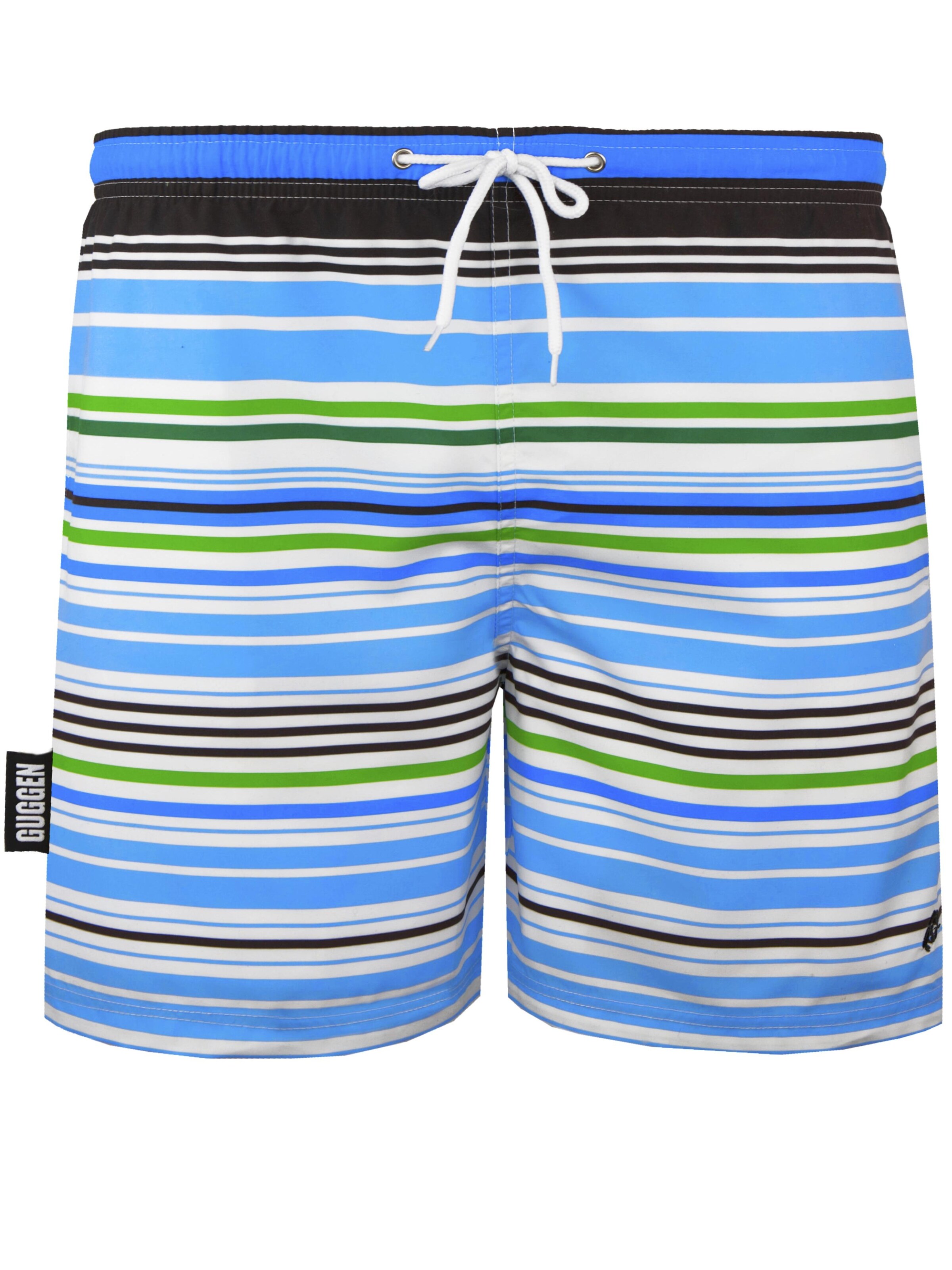 Guggen Mountain Badeshorts 'Boardshorts 2347'‌‌‌‌‌ in Weiß: Vorderseite