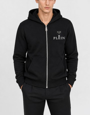Philipp Plein - Sudadera con cremallera en negro: frente