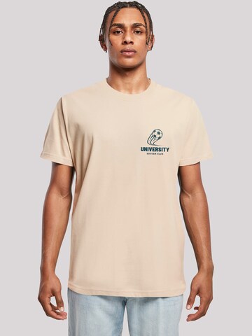 T-Shirt 'University Soccer Club Classic Minimalist' F4NT4STIC en beige : devant