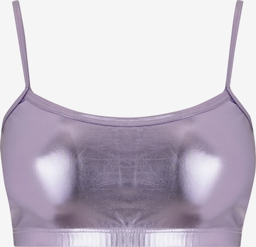 Evoni Top 'aus Stretchleder' in Purple: front