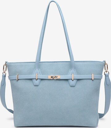 Borsa a mano 'Borsa a Mano Donna Ecopelle - Modello KSD52134 con Tracolla Staccabile' di Kassandra in blu: frontale