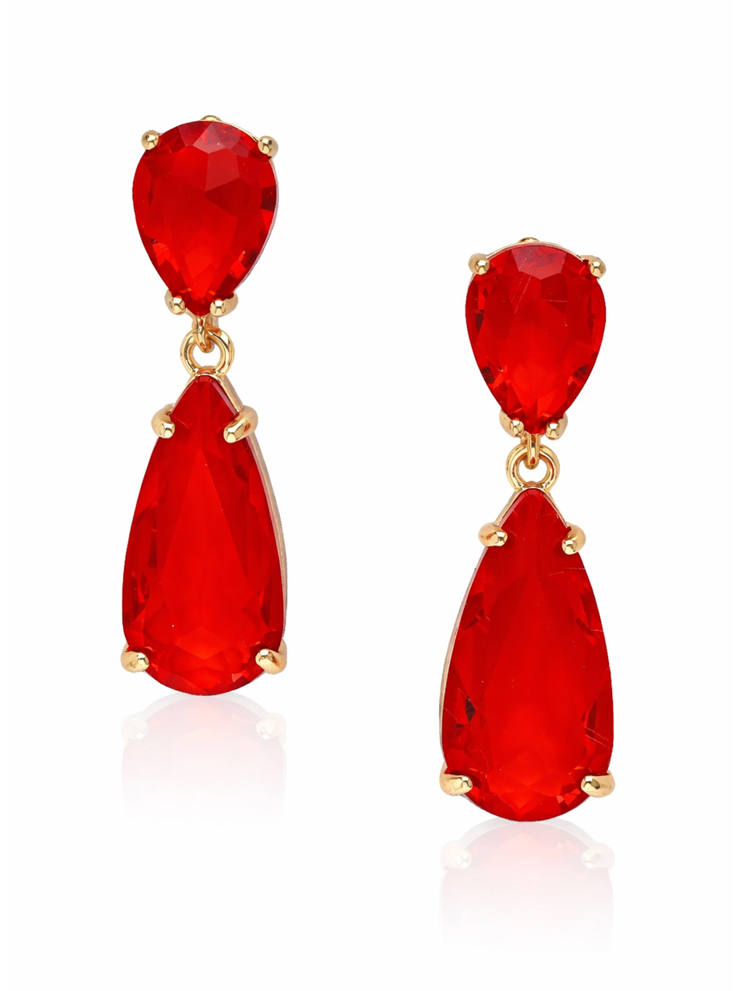 AVANT-GARDE PARIS Øreringe 'Eluné' i rød: forside