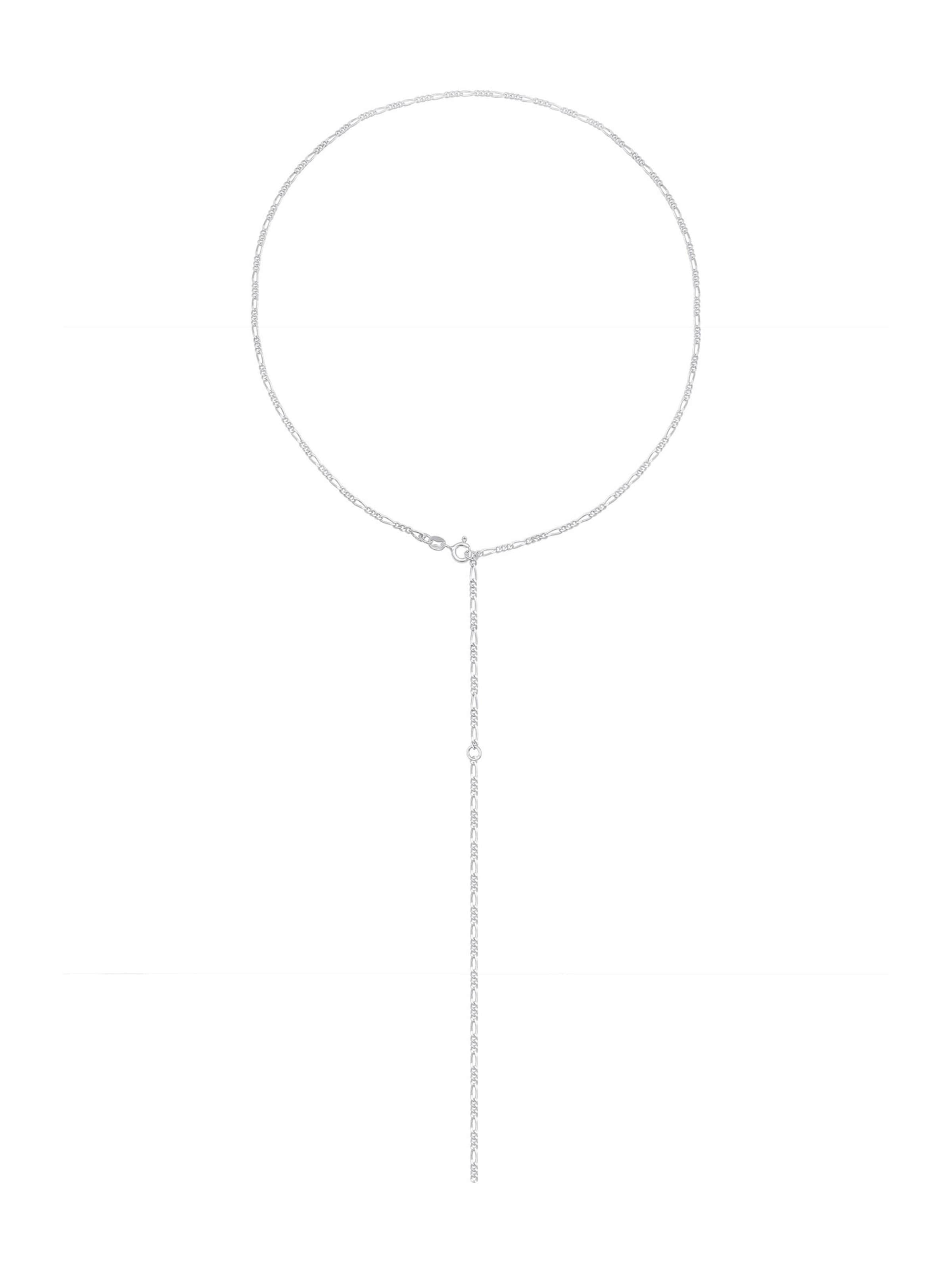 ELLI Αλυσίδα 'Figaro' σε ασημί: μπροστά