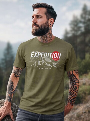 Neverless Shirt 'Expedition Northlane' in Green
