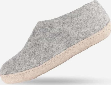 SHUS walk with nature Huisschoenen 'Uldhjemmesko (100% ren uld) - m/sål i skind - Dansk Design fra SHUS' in Grijs: voorkant