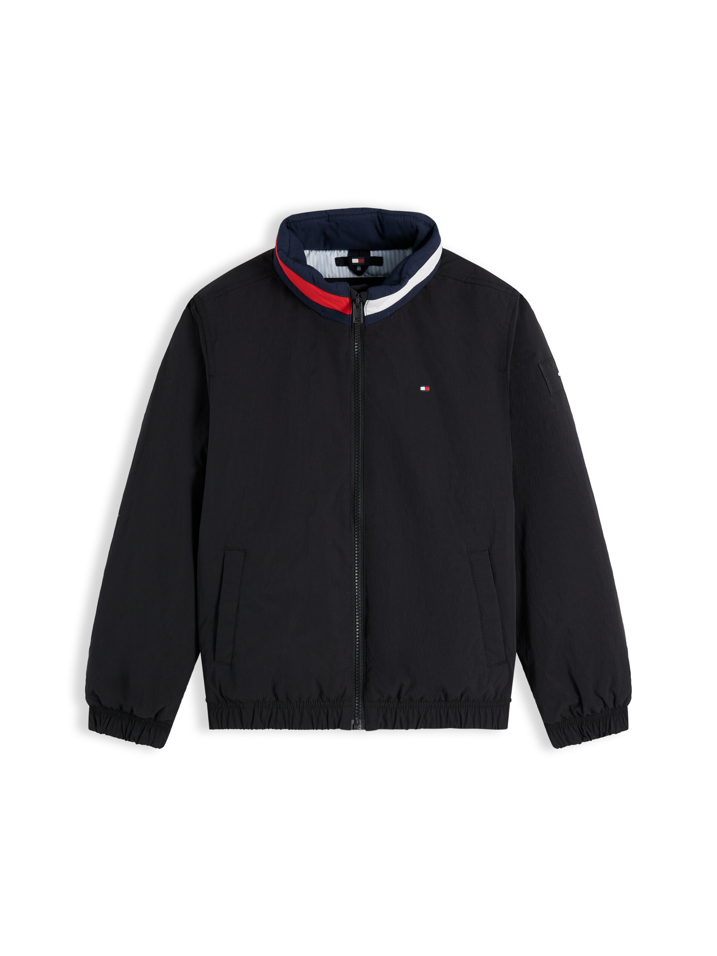TOMMY HILFIGER Tussenjas 'Heritage Essential' in Zwart: voorkant