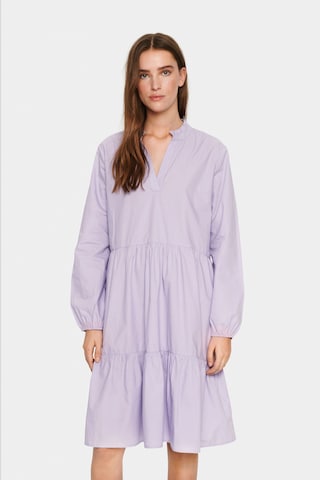 SAINT TROPEZ - Vestido 'Louise' em roxo: frente