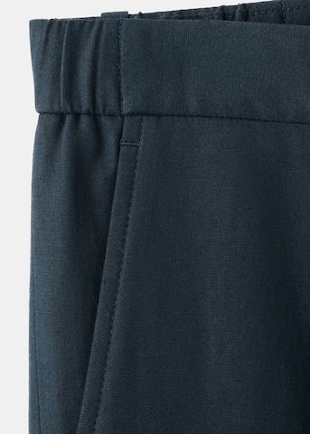 MANGO MAN Slim fit Pleated Pants 'Delave' in Blue