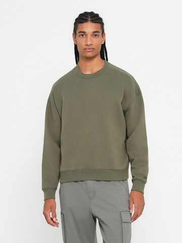 Sweat-shirt HOLLISTER en vert : devant