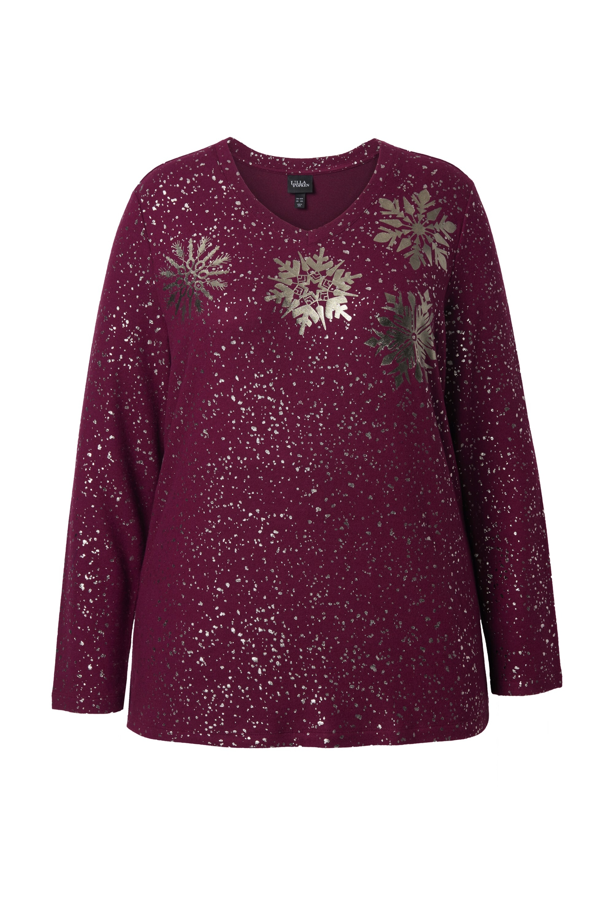 Ulla Popken Sweatshirt in Rood: voorkant