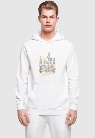 Sweat-shirt 'Tom And Jerry - All You Need Is' ABSOLUTE CULT en blanc : devant