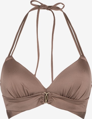 LingaDore Bikinitop in Bruin: voorkant