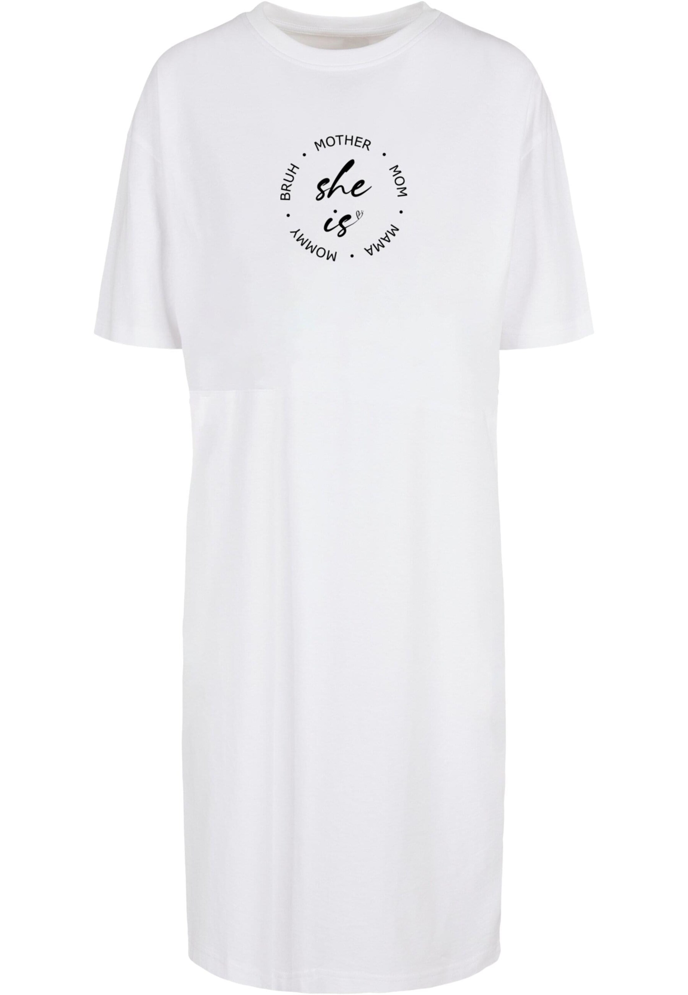 Merchcode Kleid 'Mothers Day' in Weiß: Vorderseite