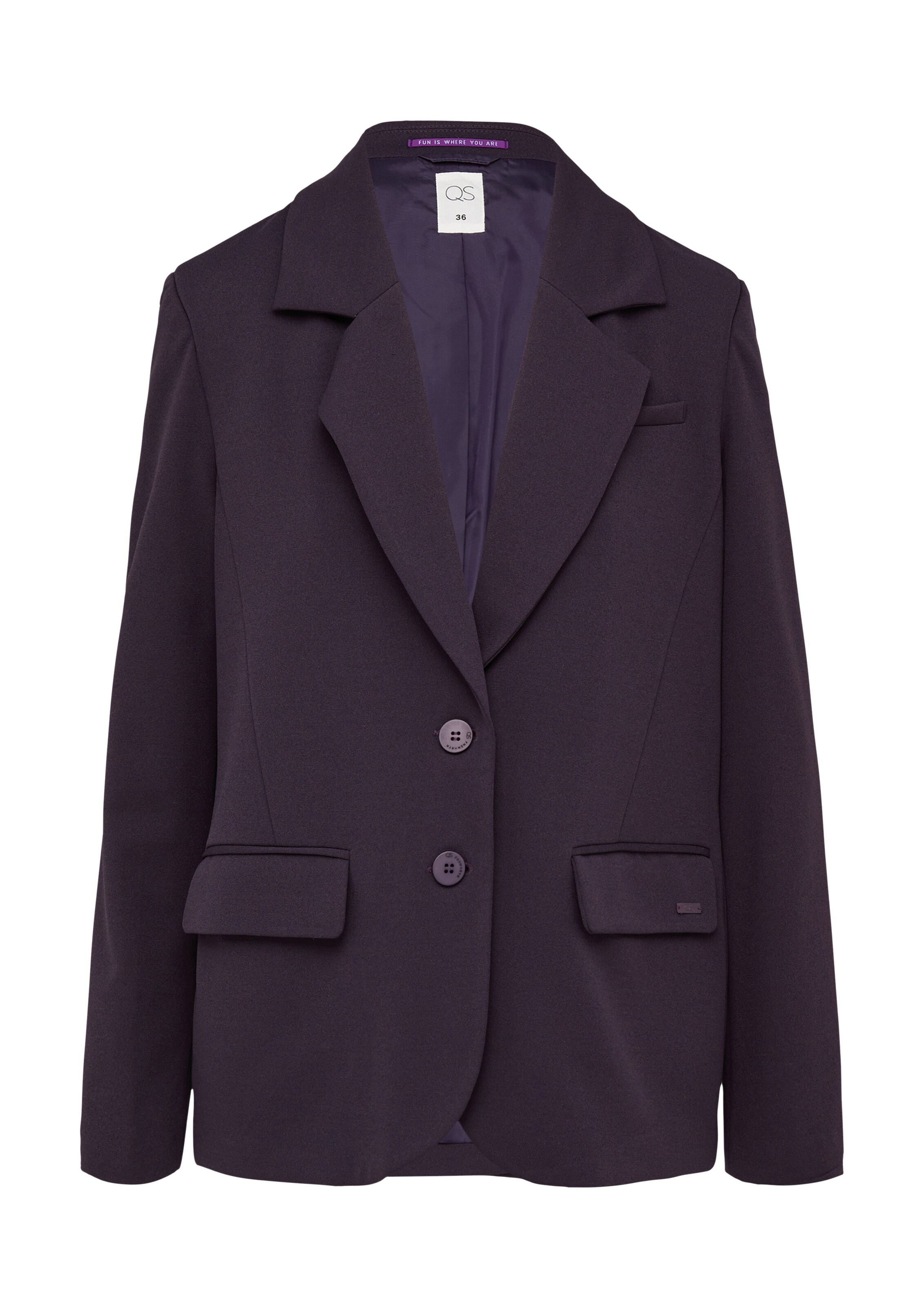 Blazer QS en violet : devant