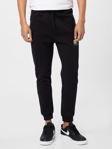 Superdry - Tapered Calças em preto: frente