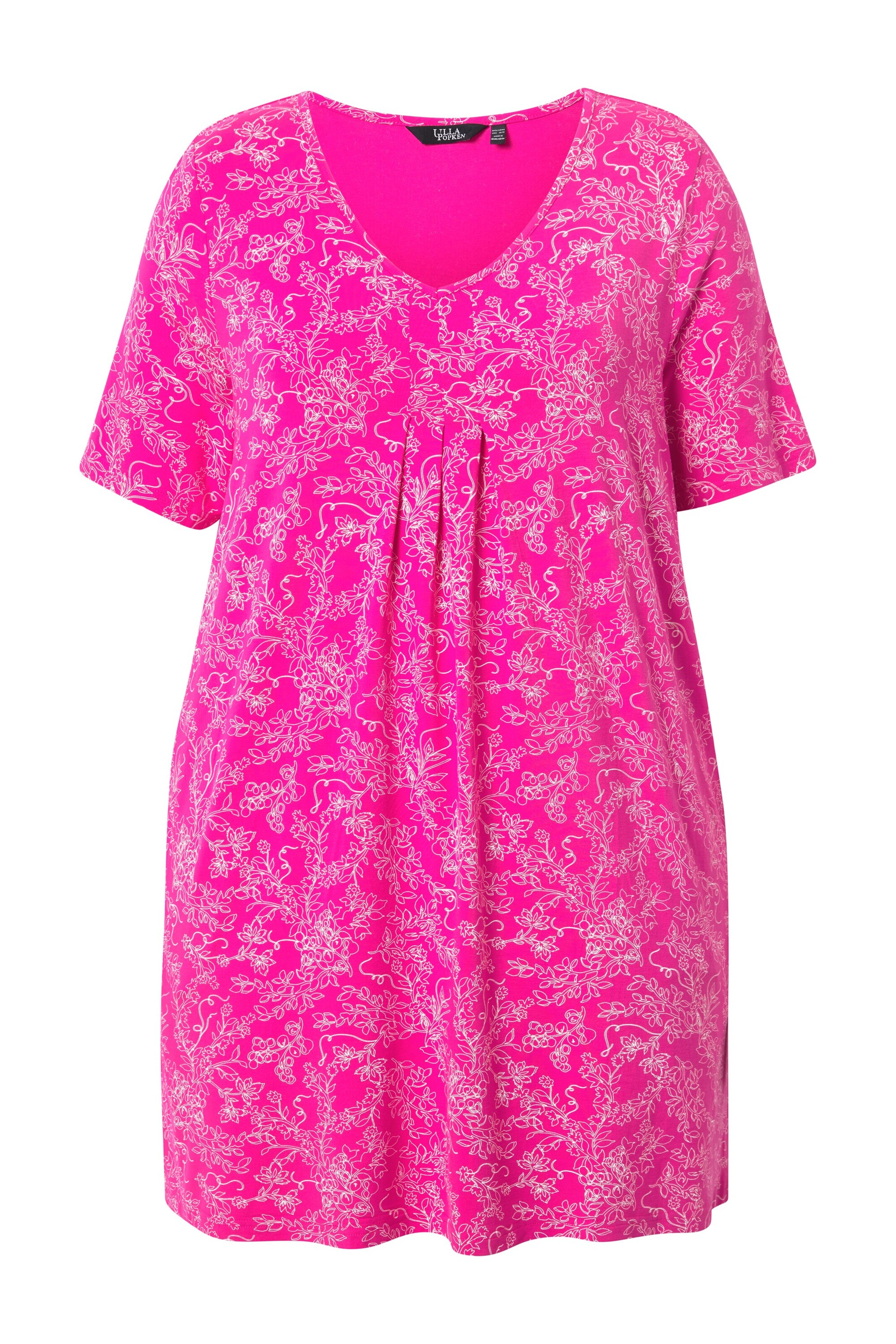 T-shirt Ulla Popken en rose : devant